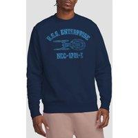 Star Trek Enterprise E Athletic-Crew Sweatshirt, Navy | Size: 2XL