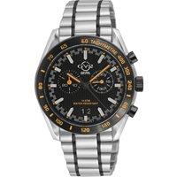 GV2 Men's Freccia, Swiss Quartz Watch, Black Dial, 316L Stainless Steel, Sapphire Crystal, & Chronograph