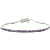 Sterling Silver Amethyst Gemstone Tennis Bracelet