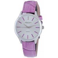 Herlev Pink Leather Silver Dial Watch