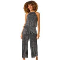 Shimmer Plisse Jumpsuit