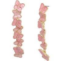 Sweetheart Butterfly Linear Earrings