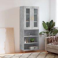 Berkfield Home Highboard Concrete Grey 69.5x34x180 cm Engineered Wood
