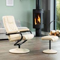 Artemis Home Gibson Swivel Recliner & Footstool in Cream