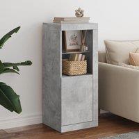 Berkfield Home Sideboard with LED Lights Concrete Grey 41x37x100 cm | Size: 41 x 37 x 100 cm