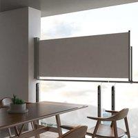 Berkfield Home Patio Retractable Side Awning 100 x 300 cm Grey