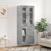 Berkfield Home Highboard Concrete Grey 69.5x34x180 cm Engineered Wood