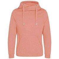 AWDis Men's Cross Neck Hoodie in Dusty Pink | Size: 2XL