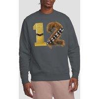 Star Wars Men's C3PO Chewbacca 12 Sweatshirt in Charcoal | Size: 2XL