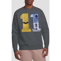 Star Wars Men's C3PO R2D2 11 Sweatshirt in Charcoal | Size: Small