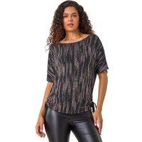 Roman Women's Glitter Round Neck Top in Rose | Size: 20