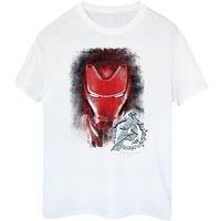 Avengers Endgame Men's Iron Man Brushed Cotton T-Shirt in White | Size: Medium