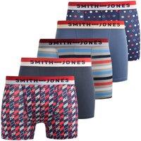 Smith&Jones Men's Nellary Boxers 5 Pack | Size: Medium