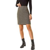 Roman Women's Smart Textured Stretch Pencil Skirt in Camel | Size: 18