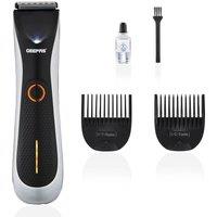 Geepas Cordless Hair Trimmer Beard Trimmer with Pro Shield Clipper Rechargeable in Black