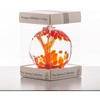 Sienna Glass Mother's Day 10cm Spirit Ball - Red in Dark Red