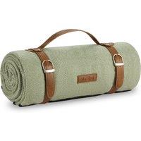 VonShef Small Waterproof Outdoor Picnic Blanket in Green