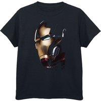 Avengers Endgame Boy's Avenge The Fallen Iron Man Cotton T-Shirt in Black | Size: 9 Years