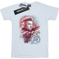 Avengers Endgame Boy's Hawkeye Brushed Cotton T-Shirt in White | Size: 5-6 Years