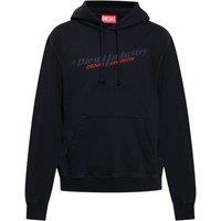 Diesel Men's Industry Denim Division Design Black Hoodie | Size: Small