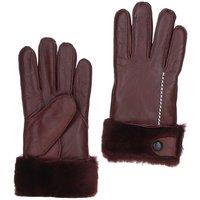 Fenland England Women's Real Leather Sheepskin Gloves in Burgundy | Size: Medium/Large