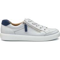 Hotter Women's Wide Fit 'Chase II' Deck Shoes in Light Grey | Size: 5.5