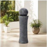 Outdoor Cylindrical Water Polo Fountain with Warm Light
