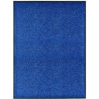 Berkfield Home Doormat Washable Blue 90x120 cm