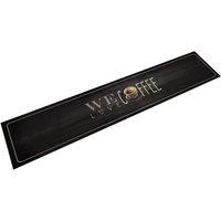 Berkfield Home Kitchen Rug Washable Coffee Text 60x300 cm Velvet in Black