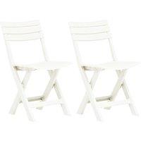 Berkfield Home Folding Garden Chairs 2 pcs Plastic White