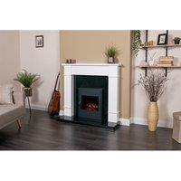 Adam Fires & Fireplaces Oslo Electric Inset Stove in Black with Remote Control