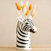 Lisa Angel Women's Ceramic Zebra Head Vase in White
