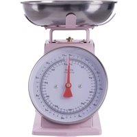 Orsina Versatile 5kg Grey Retro Kitchen Scale, Premium Constructed Kitchen Scale, Iron Constructed Baking Scale in Pink