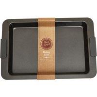 Orsina Large Grey Non Stick Baking Dish, Durable Metal Baking Dish with Silicone Handles, Non Stick Oven Baking Tray