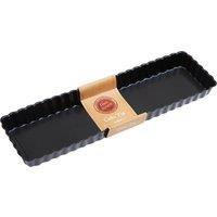 Orsina Versatile Rectangular Fluted Cake Tins, Non Stick Coated Tins For Cake Baking, Fluted Design Baking Tin in Black