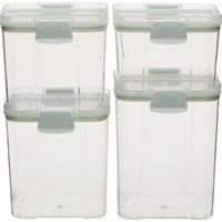 Orsina Durable Set Of Four Storage Boxes, Sturdy Storage Containers For Kitchen, Airtight Seal Plastic Storage Box