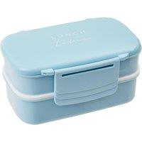 Orsina Minimalist Light Pink Lunch Box With Cutlery, Organized Lunch Box, Versatile Box With Reusable Spoon & Fork in Light Blue