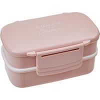 Orsina Minimalist Light Pink Lunch Box With Cutlery, Organized Lunch Box, Versatile Box With Reusable Spoon & Fork
