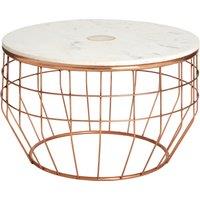 Orsina Premium White Marble Coffee Table, Marble Top Decorative Table For Livingroom, Durable Modern Coffee Table in Gold