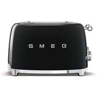 Smeg 4 Slice Toaster, Extra Wide Slots, 3 pre set programmes, Black | Size: A