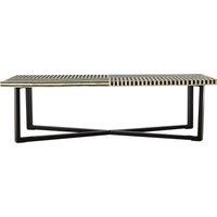 Orsina Sleek Coffee Table, Black & White Bone Design Decorative Table For Livingroom, Sturdy Modern Coffee Table