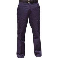 Warrior Men's Cargo Workwear Trousers in Navy | Size: 44L