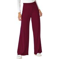 Roman Women's Wide Leg Stretch Trousers in Wine | Size: 20