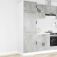 Berkfield Home Kitchen Cupboard Porto Concrete Grey Engineered Wood