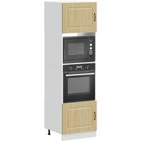 Berkfield Home Oven Cabinets 2 pcs Lucca Sonoma Oak Engineered Wood in Brown