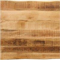 Berkfield Home Table Top Live Edge 40x40x3.8 cm Solid Wood Rough Mango in Brown