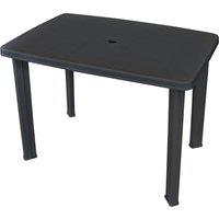 Garden Table Anthracite 101x68x72 cm Plastic