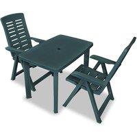 Berkfield Home 3 Piece Bistro Set Plastic Green
