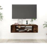 Hanging TV Cabinet Smoked Oak 100x30x26.5 cm Engineered Wood