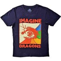 Imagine Dragons Men's Eye Cotton T-Shirt in Navy | Size: Small
